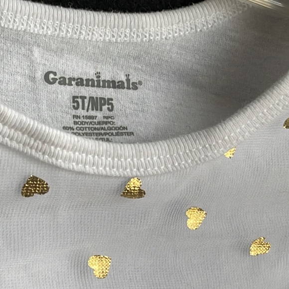 White Gold Heart mid-arm Sleeve Shirt - Picture 5 of 10